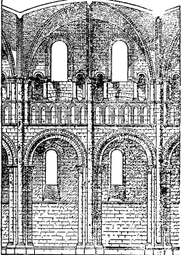 Рис. 16. Разрев церкви Троицы в Кане (Нормандия).